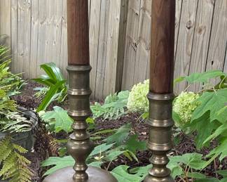 Brass Floor Candle Holders