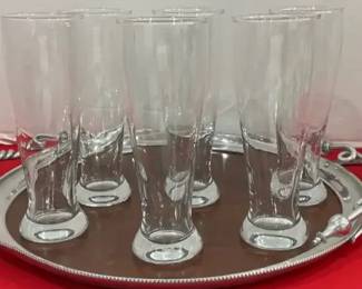 6 beer Pilsner Glasses