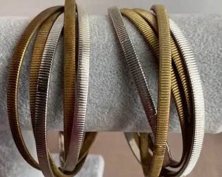 Sets Of Intertwined Metal Bangle Bracelets