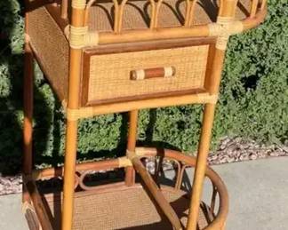 Unique Rattan Serving Cart