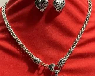 Brighton Like Necklace Heart Earrings