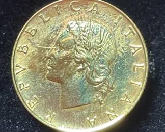 Coin Ring Gold Colored