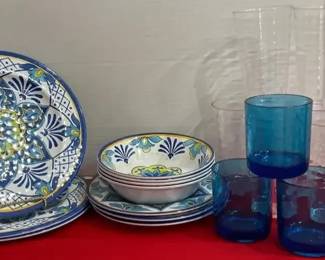 MelmacLike Dish Set Acrylic Glasses