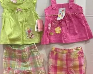 Two New WTags Girls 2 Piece Summer Outfits Cradle Togs Sweet