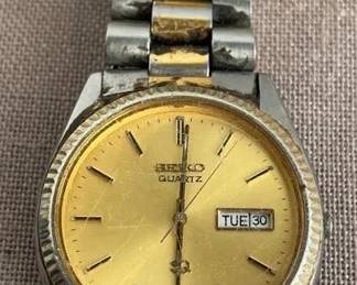 Seiko Watch Gold Colored Face