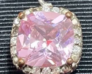 AVON Pink Amethyst Like Stone Pendant