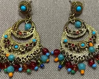 GRAZIANO Multicolored Beaded Earrings Pierced