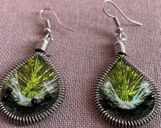 Unique Beaded Woven Earrings