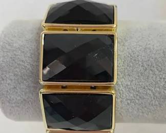 Black Square Bangle Bracelet