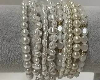 Assorted Pearl Like Bracelets