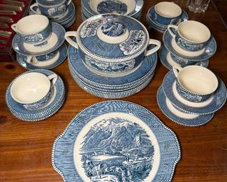 Currier & Ives "The Rocky Mountains" China Set
