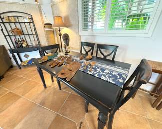 dining table and bakers/wine rack
