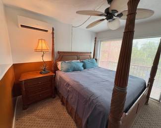 Tommy Bahama style four poster king size bed