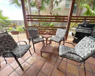 outdoor furniture & Weber grill