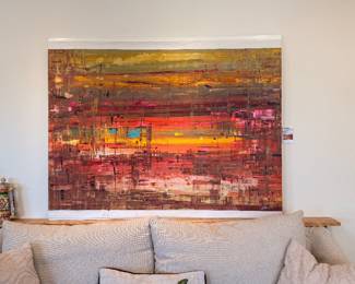 Title - Sunrise Reflection on water , Size-5 feet x 3 feet , Price- $1600
