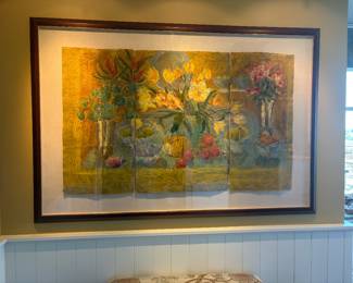 $3600.  "Equinox" Jamie Evrard.    83 inches wide by 56 inches high.