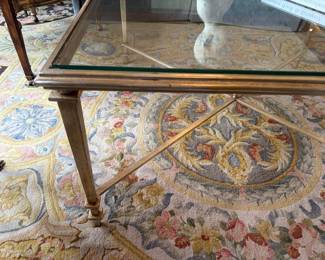 Close-up of the table base