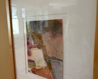 $280. Abstract by Lee Garrigan 12” x 13.75” high.