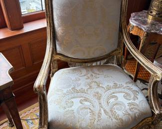 Second of the pair of antique chairs.