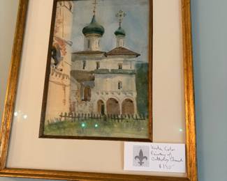 Art for sale during in-person shopping.
