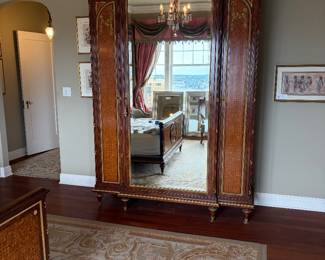 $900. Antique French Armoire  made by Mon Roll, G. Malin, Mallin, & Cie of Paris.  65"w x 23.5"d x 97.5"h.