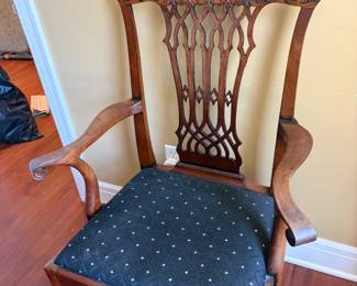 $400  Antique Chippendale style chair, 24 inches wide by 19 inches deep by 40 inches high