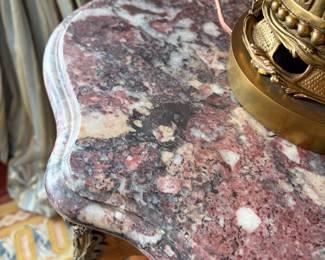 Close up view of marble on the table