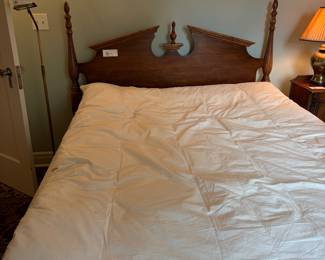 $240. Queen four poster bed frame. 61 inches wide by 53 inches to the top of  post.  