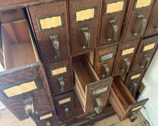 Many Drawers Tall Chest with drawers open