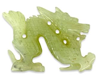 Hand Carved Jade Dragon Sculpture