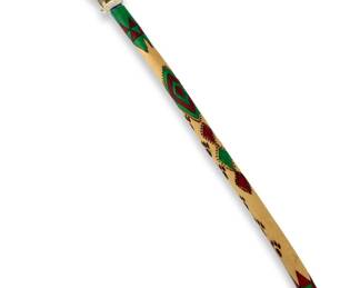 Signed R.H. Native American Folk Art Staff