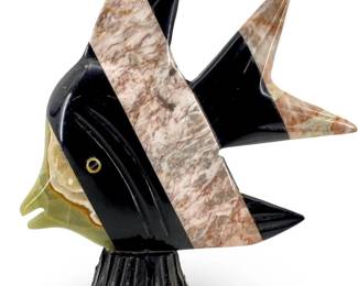 Vintage Art Glass Tropical Fish Sculpture