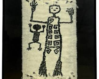 Signed Barbara Barkley Rock Art on Handmade Paper