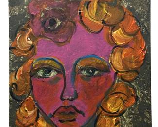 Signed Nadine Leo Abstract Canvas Giclee