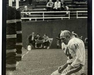 Morris Berman Tittle Toppled Baseball Photograph