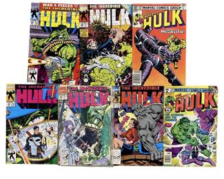 7pc Vintage The Incredible Hulk Marvel Comics