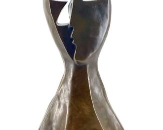 Bronze Picasso 2-Face Mask Sculpture
