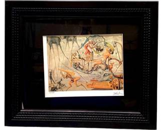 Limited Salvador Dali Giclee "Bacchus Wagon"