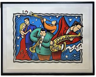 Signed Burton Morris “Stardust Memories" Serigraph