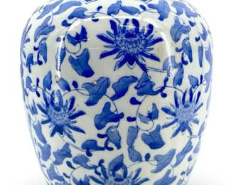 Vintage White and Blue Porcelain Vase