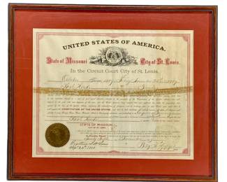 Framed City of St. Louis Philip Ho. Zepjo Document