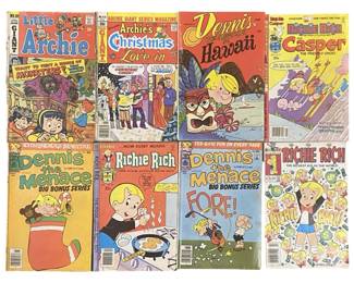 8pc Vintage Richie Rich, Dennis, and Archie Comics