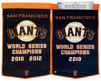 2 San Francisco World Series Champions Flags
