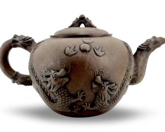 Chinese Yixing Zisha Clay Dragon Design Teapot
