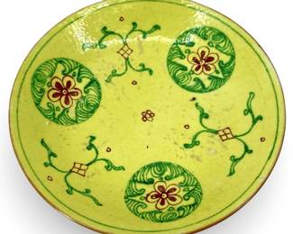 Antique Chinese Glazed Ceramic Plate