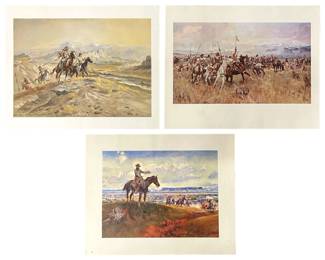 3pc. C.M. Russell Western Fine Prints