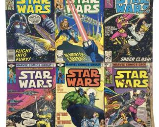 6pc Vintage Star Wars Comic Book Set
