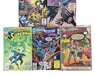 5pc Vintage Superman Comic Book Set