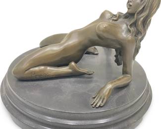 Mavchi Signed Erotic Bronze Figurine