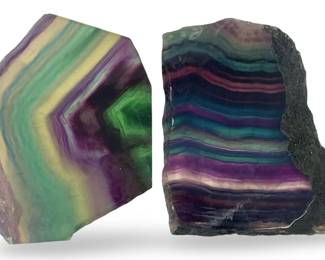 2pc Colorful Flourite Slabs
